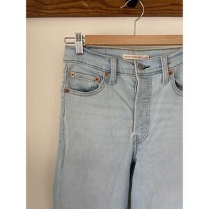 Levi's Ribcage Straight Ankle Womens Size 26 Light Wash High Rise Jean Denim EUC